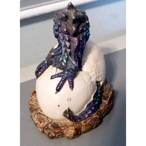 Windstone Editions Hatching Dragon Egg Figurine Peacock Peña 1984 - Picture 6 of 11
